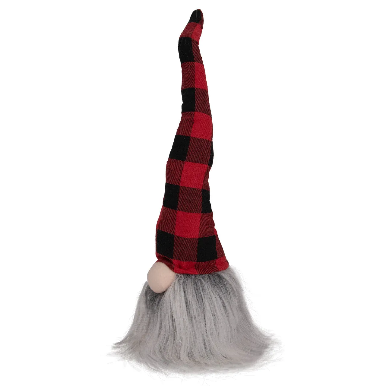 16" Red and Black Buffalo Plaid Gnome Christmas Figure