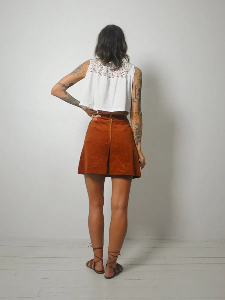 1960's Cinnamon Corduroy Shorts