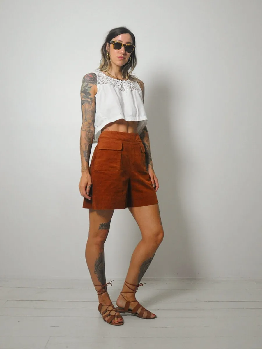 1960's Cinnamon Corduroy Shorts