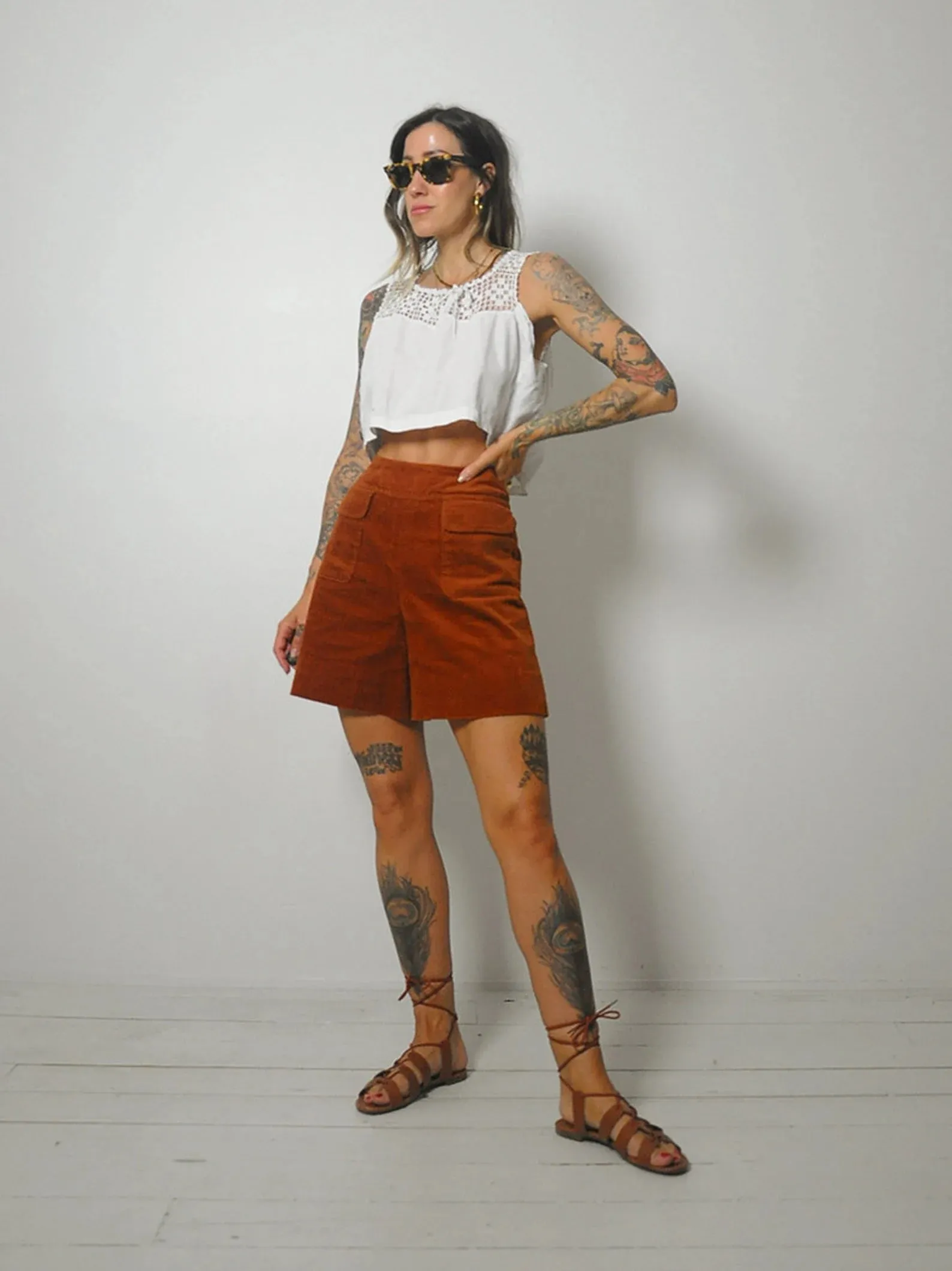 1960's Cinnamon Corduroy Shorts