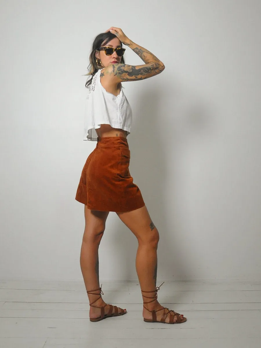 1960's Cinnamon Corduroy Shorts