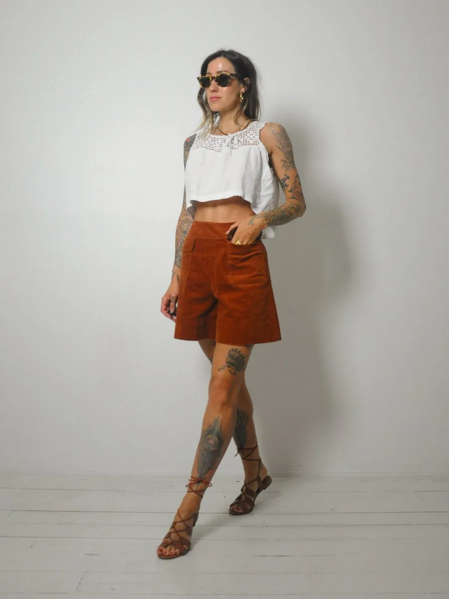 1960's Cinnamon Corduroy Shorts