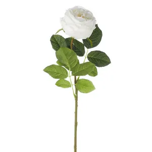 23.5" REAL TOUCH WHITE ROSE STEM