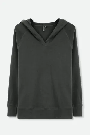 ADDY HOODY IN PIMA COTTON STRETCH CINDER