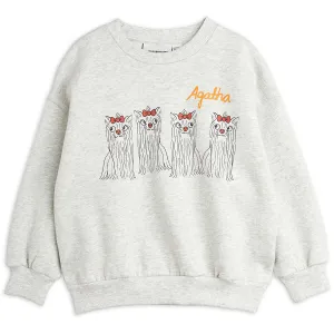 Agatha Dog Sweatshirt in Grey Melange by Mini Rodini