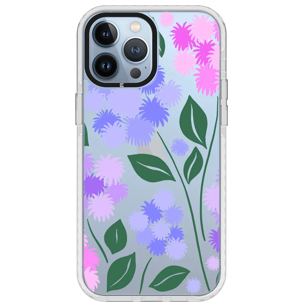 Ageratum Floral Impact iPhone Case