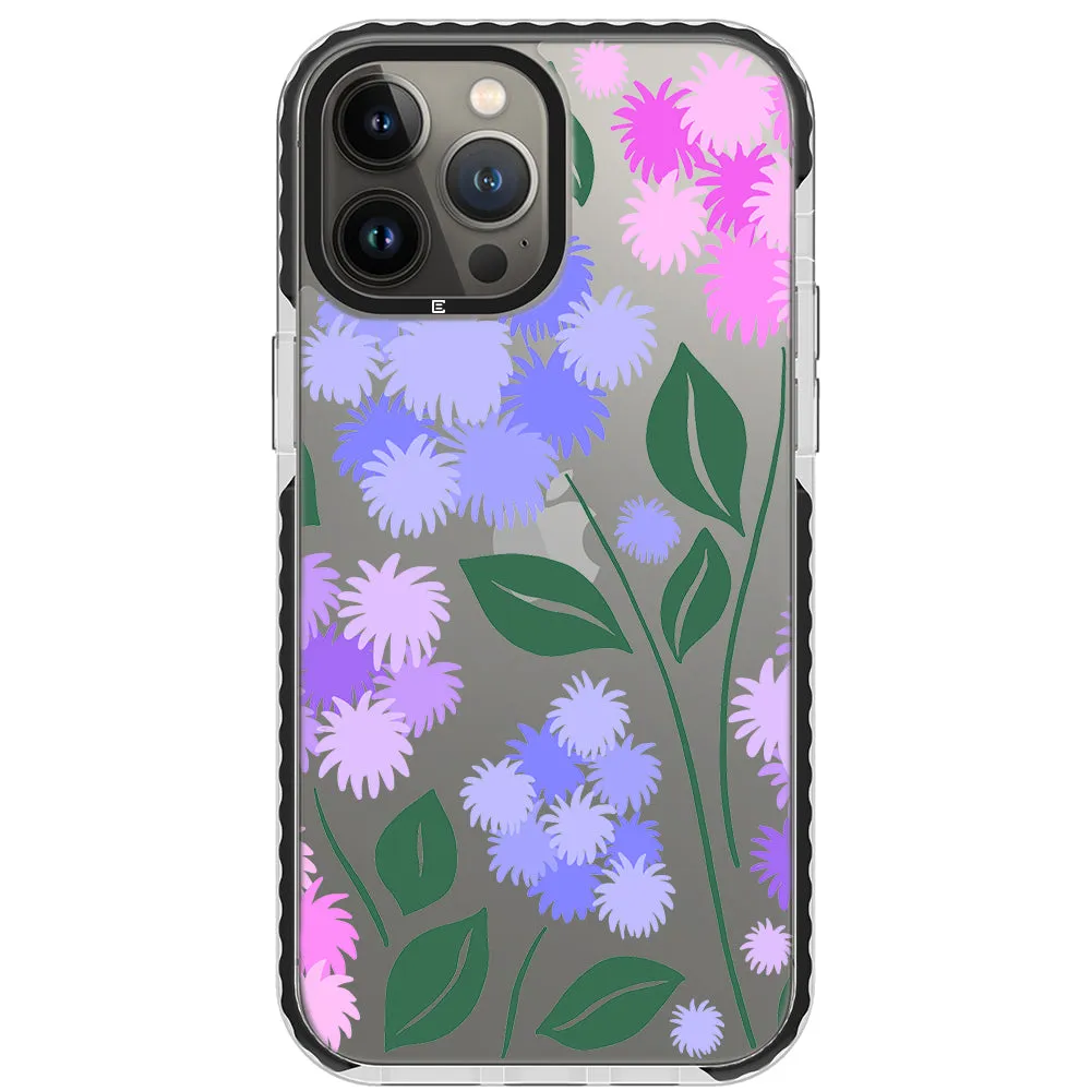 Ageratum Floral Impact iPhone Case