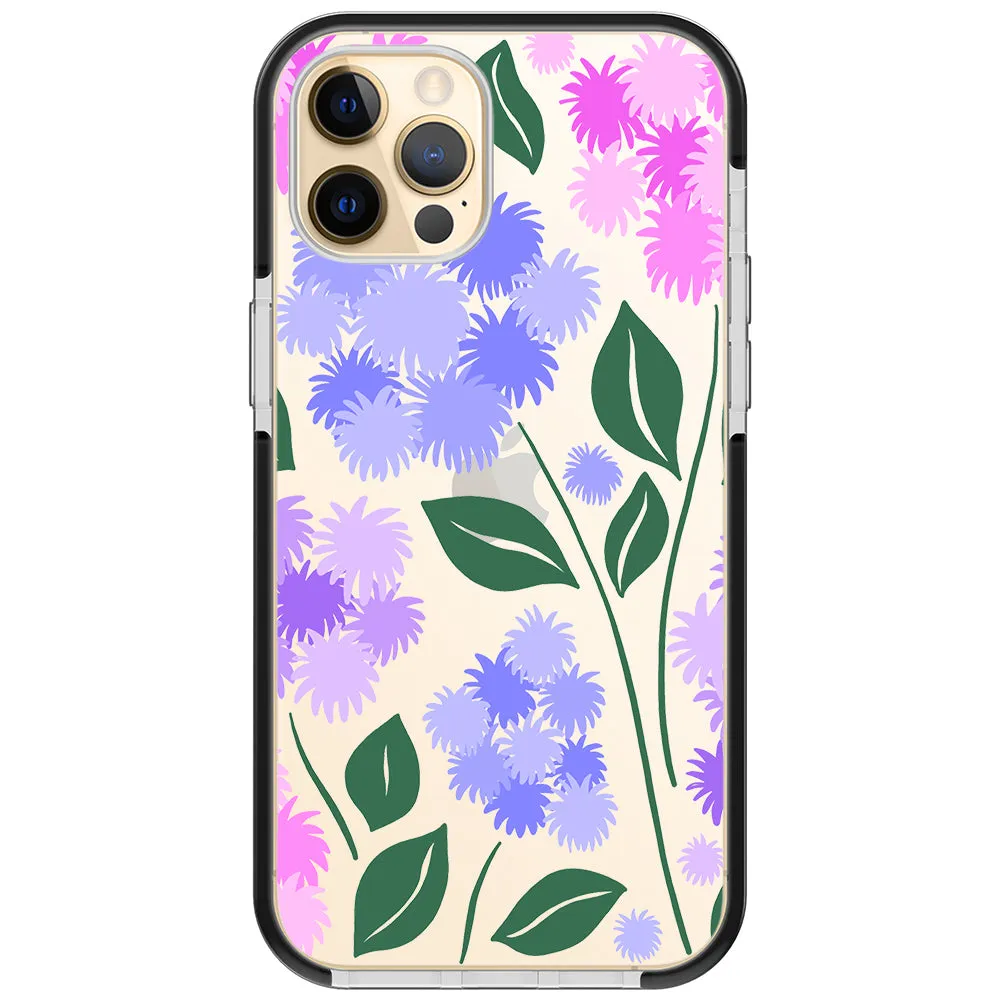 Ageratum Floral Impact iPhone Case