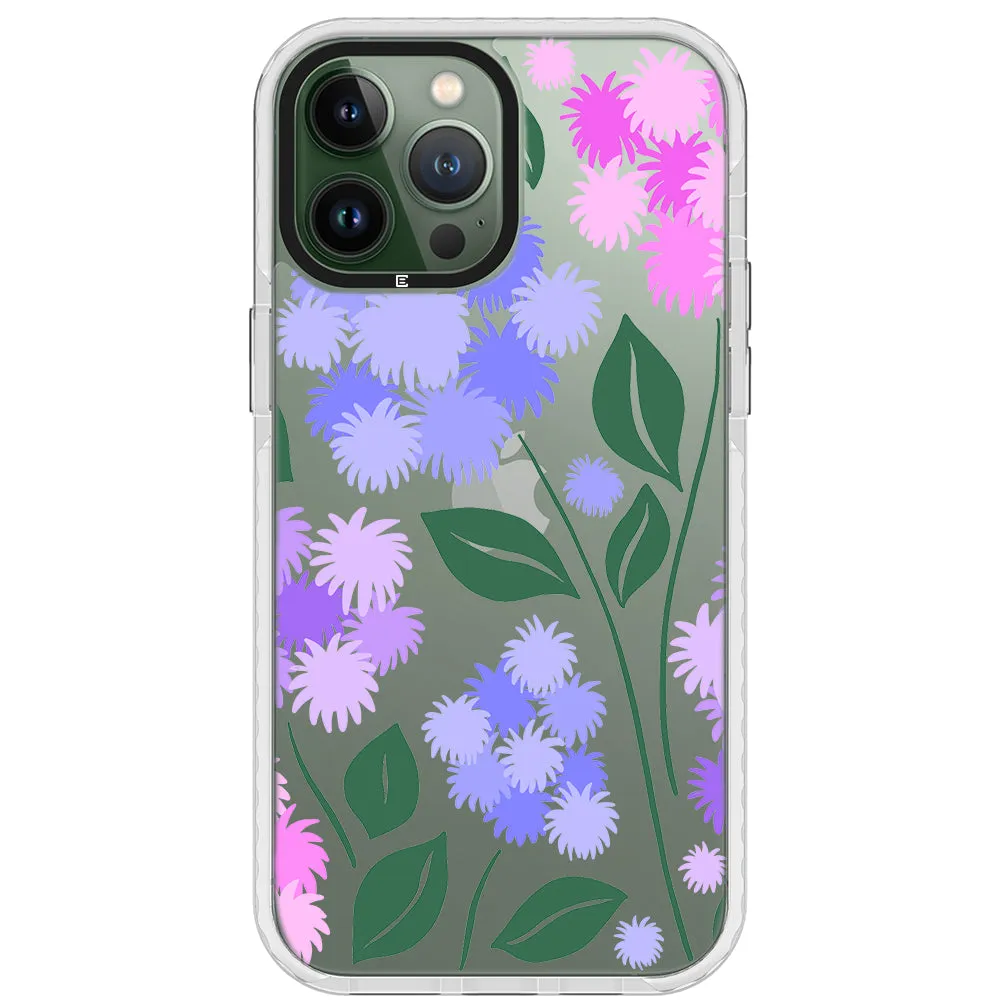 Ageratum Floral Impact iPhone Case