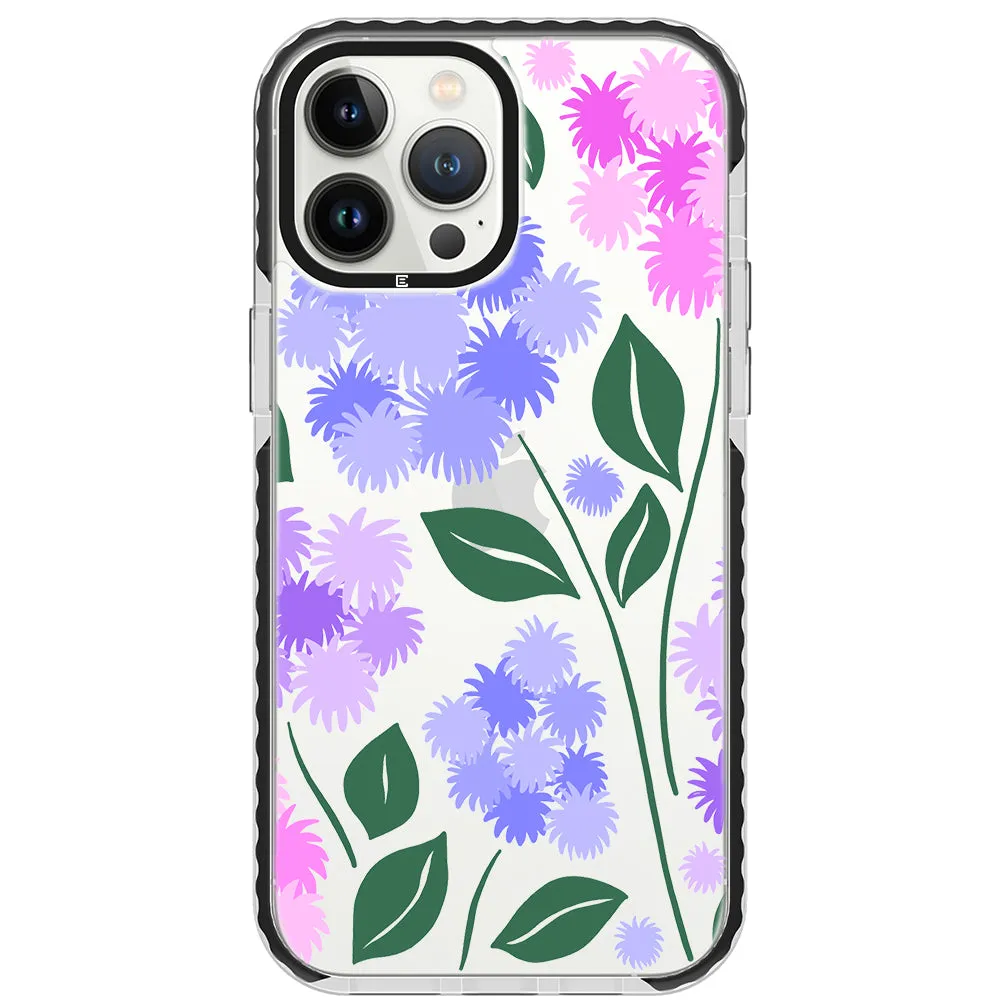 Ageratum Floral Impact iPhone Case