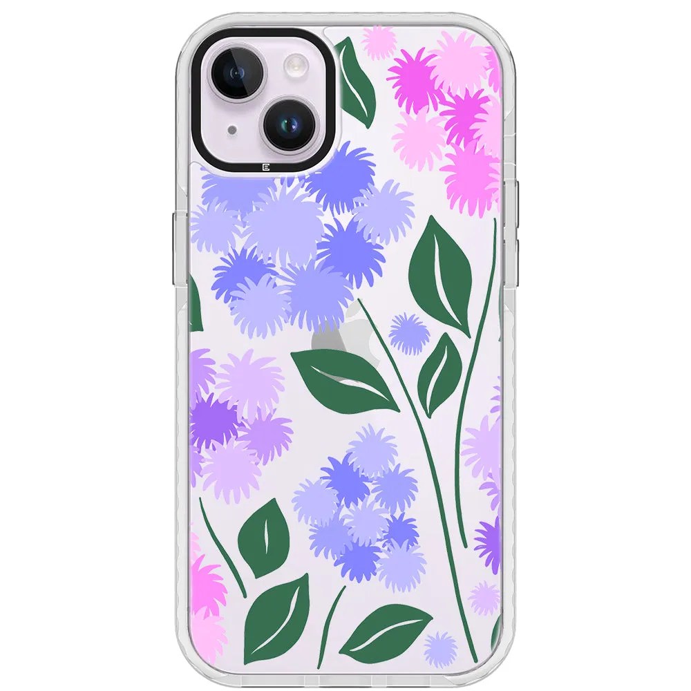 Ageratum Floral Impact iPhone Case