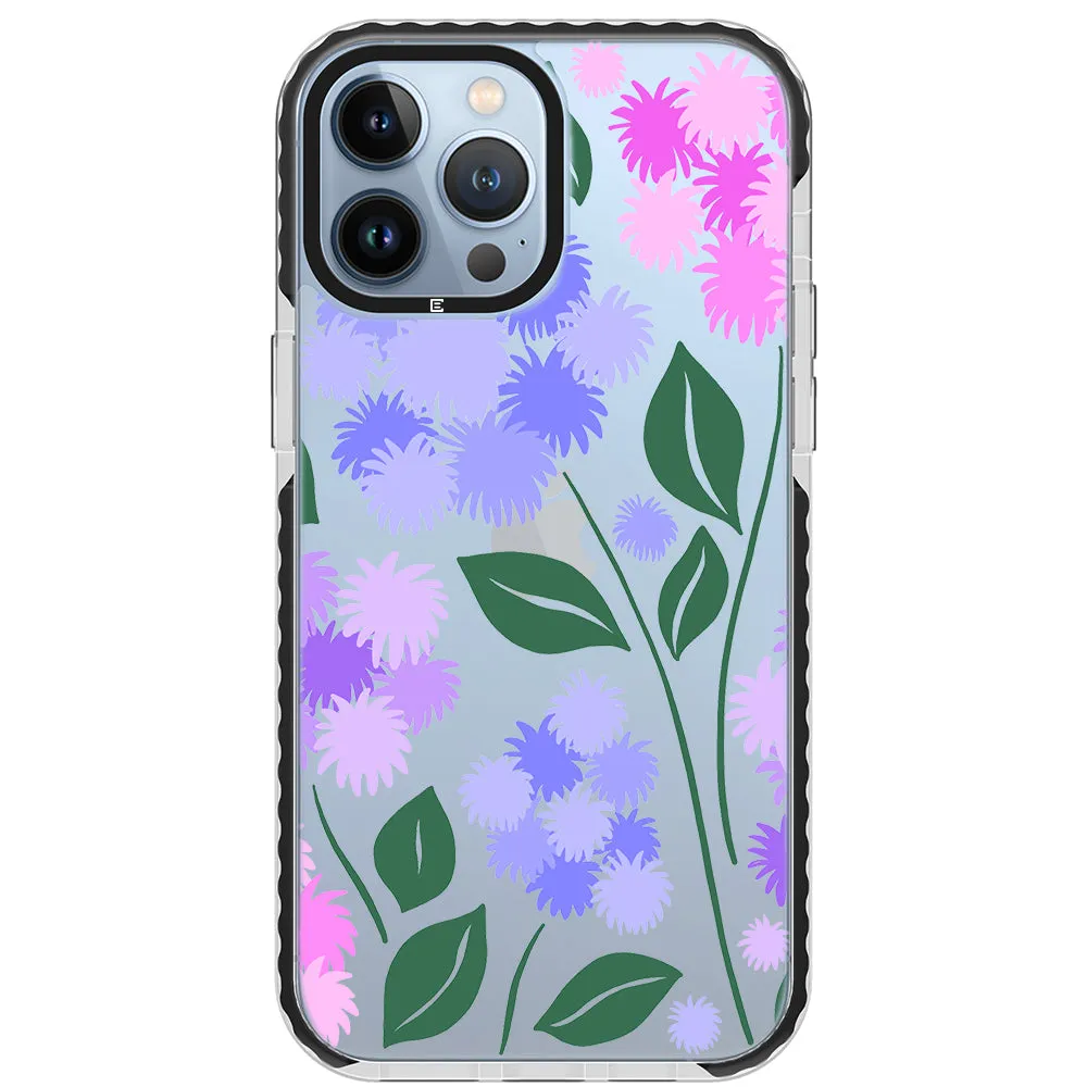 Ageratum Floral Impact iPhone Case