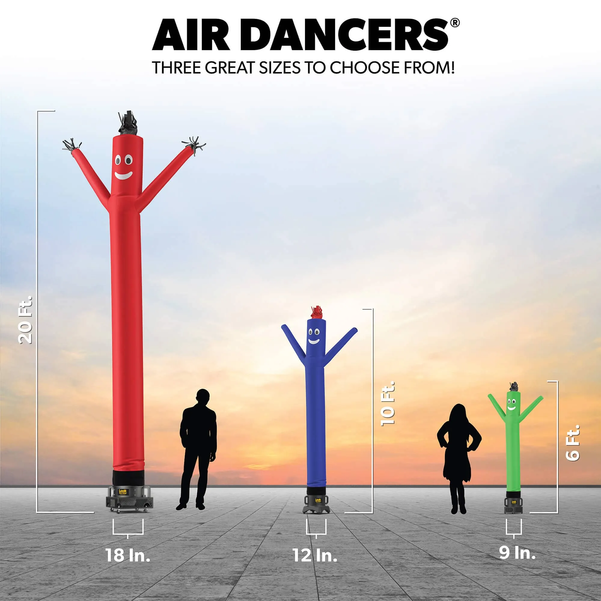 Air Dancers® Inflatable Tube Man Red, White, and Green