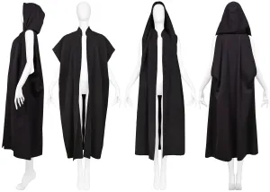 ALAIA HOODED CAPE COAT 1980S