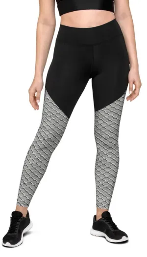 Anti Cellulite Pattern Compression Leggings