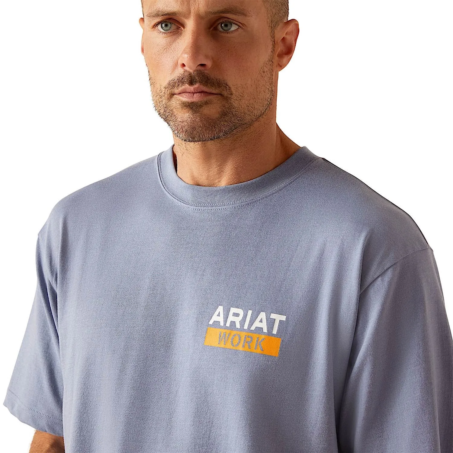 Ariat Men's Rebar Cotton Strong Roughneck Graphic T-Shirt - Infinity Heather