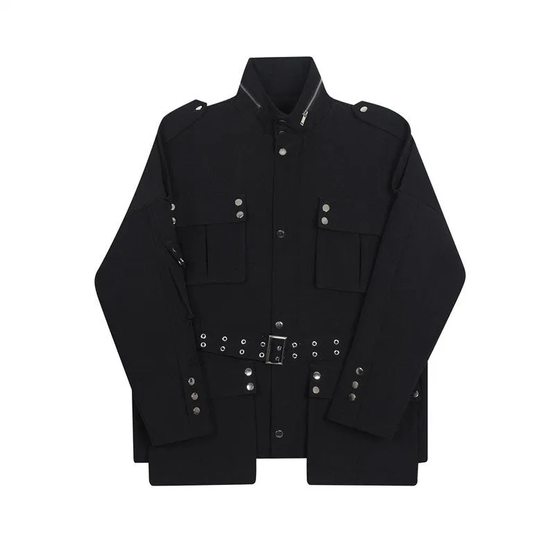 Black Rivet Cargo Jacket