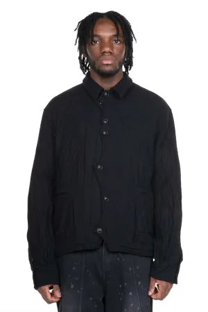 Boiled Wool Jacket Black