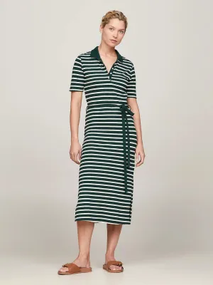 BRETON STRIPE MIDI POLO DRESS