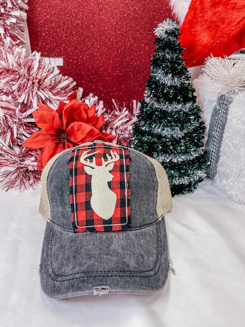 Buffalo Plaid Deer Patch