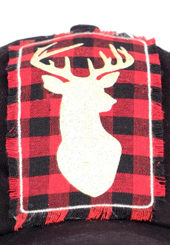 Buffalo Plaid Deer Patch