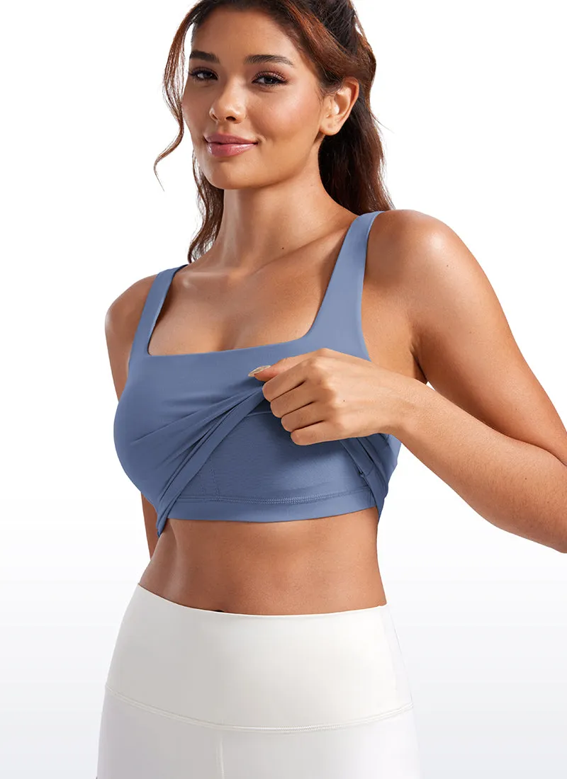 Butterluxe Square Neck Build-in Bra Tanks