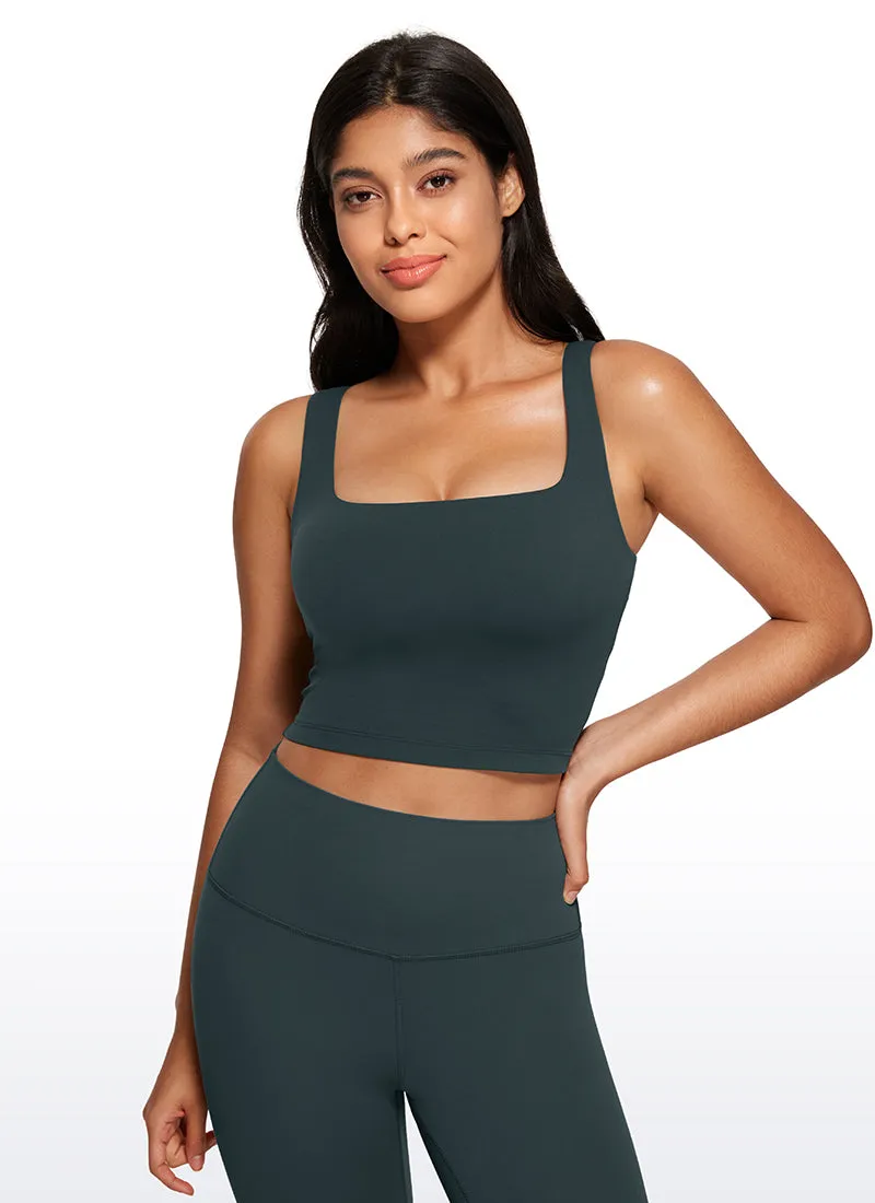 Butterluxe Square Neck Build-in Bra Tanks