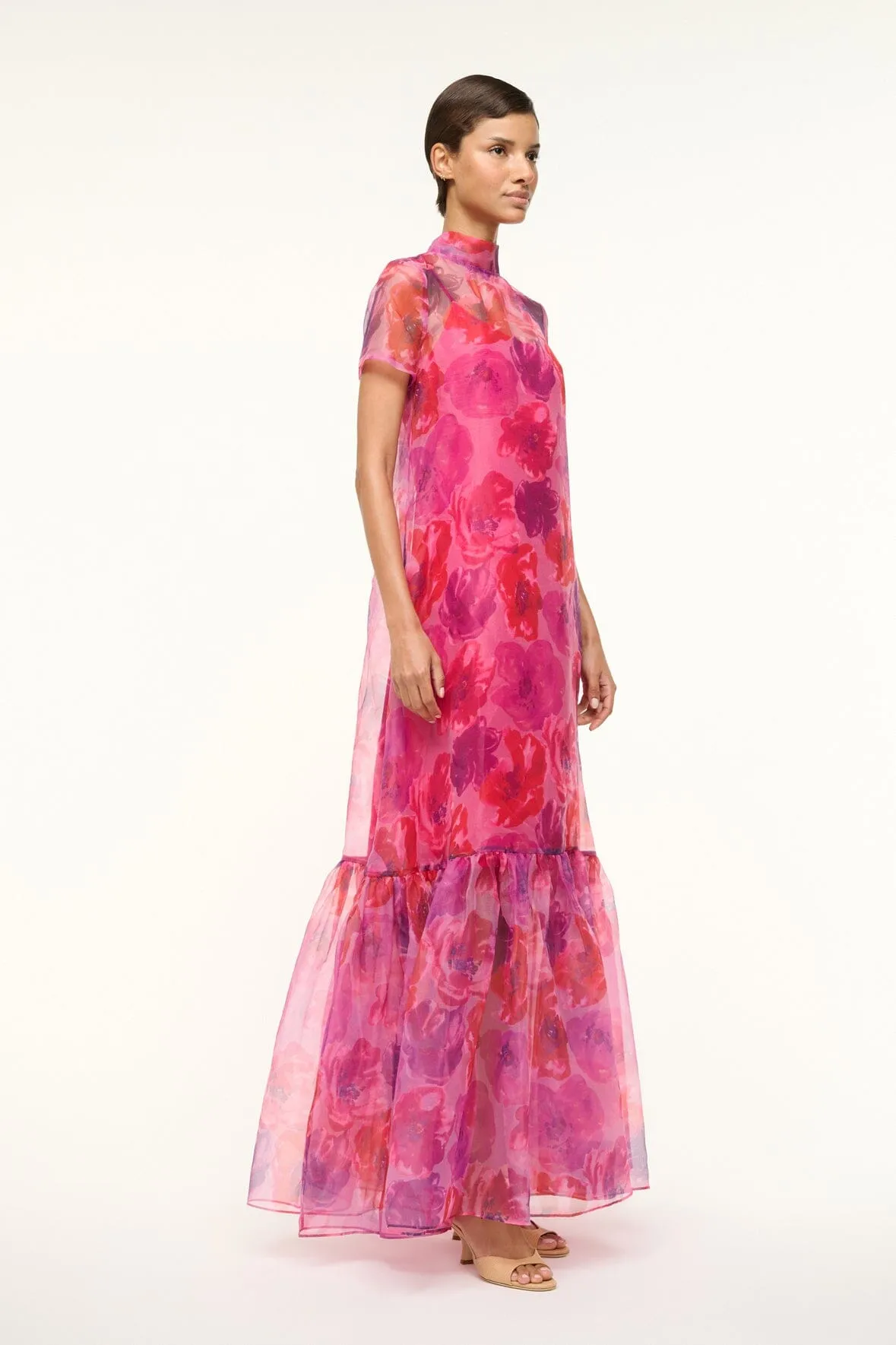 CALLUNA DRESS | MAGENTA PAINTED FLORAL