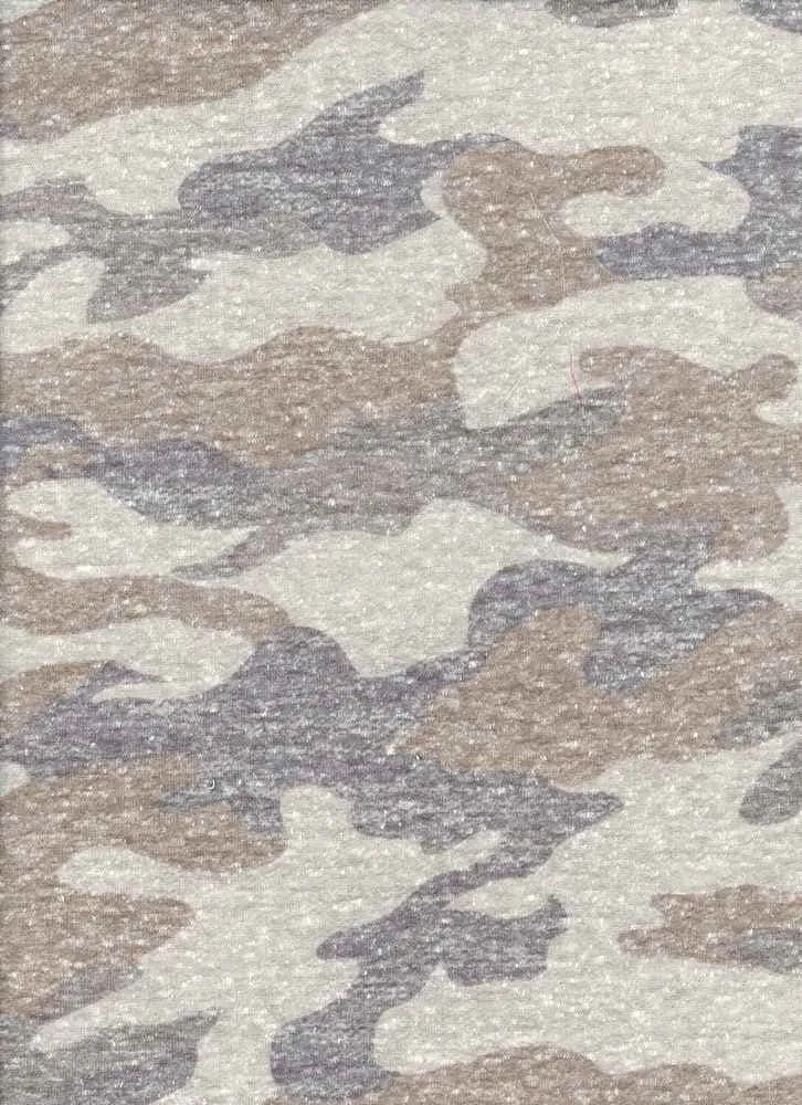 CAMOUFLAGE ARMY PRINTED ON POLY RICH FRENCH TERRY TRIBLEND NFC210101-056