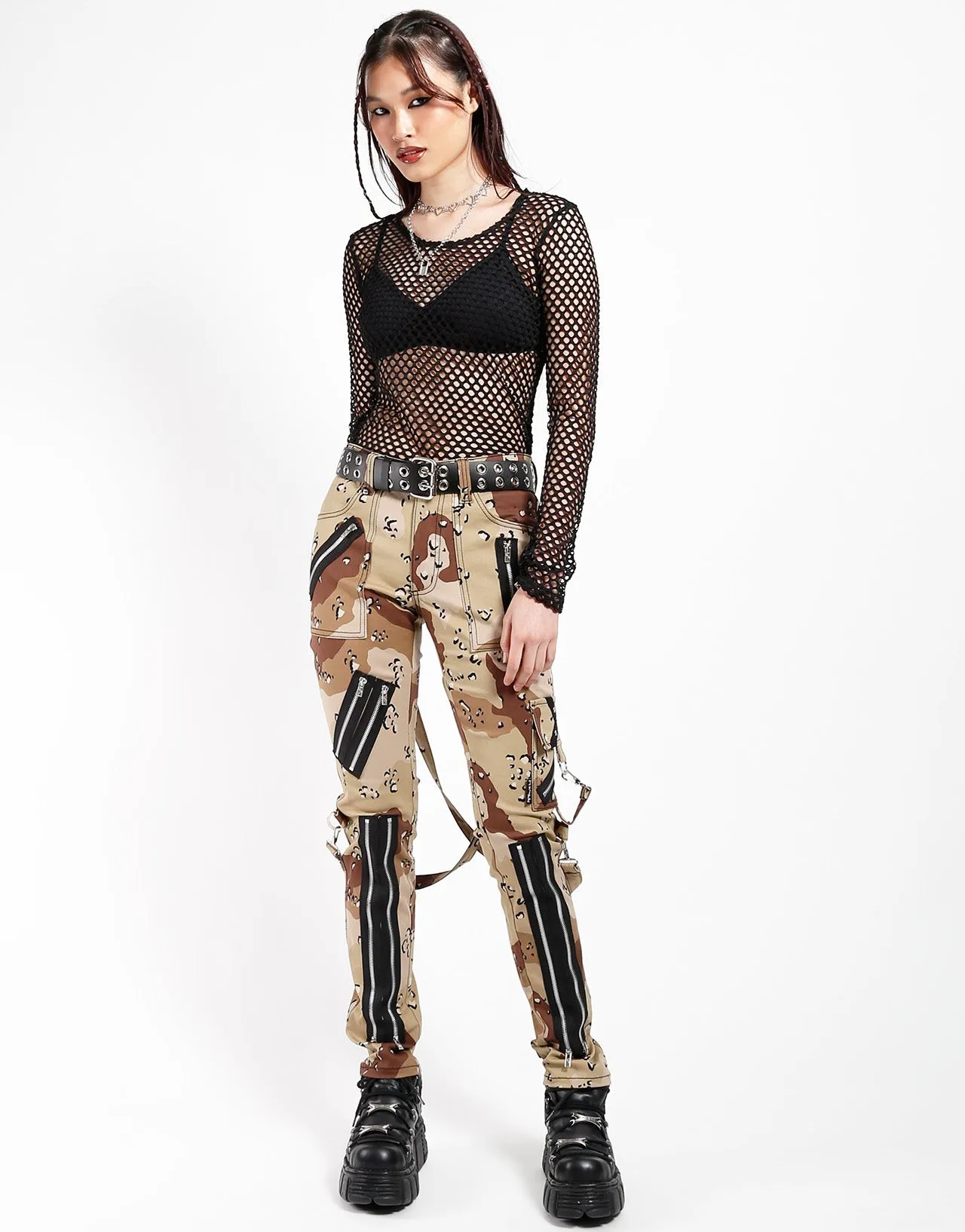 CLASSIC SLIM LEG SAND CAMO BONDAGE PANT