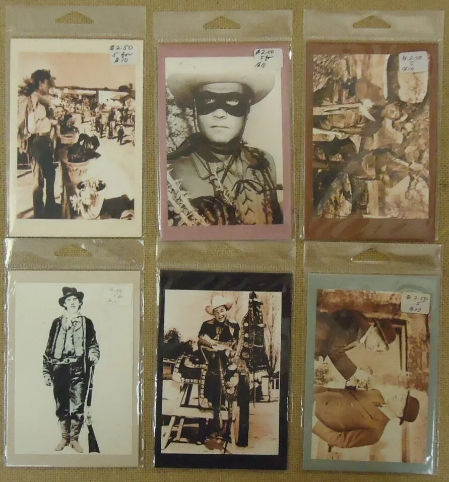 Collectible Cards/Prints 6-in x 4-in Lot of 6 Early 20th Century Famous Americans - New