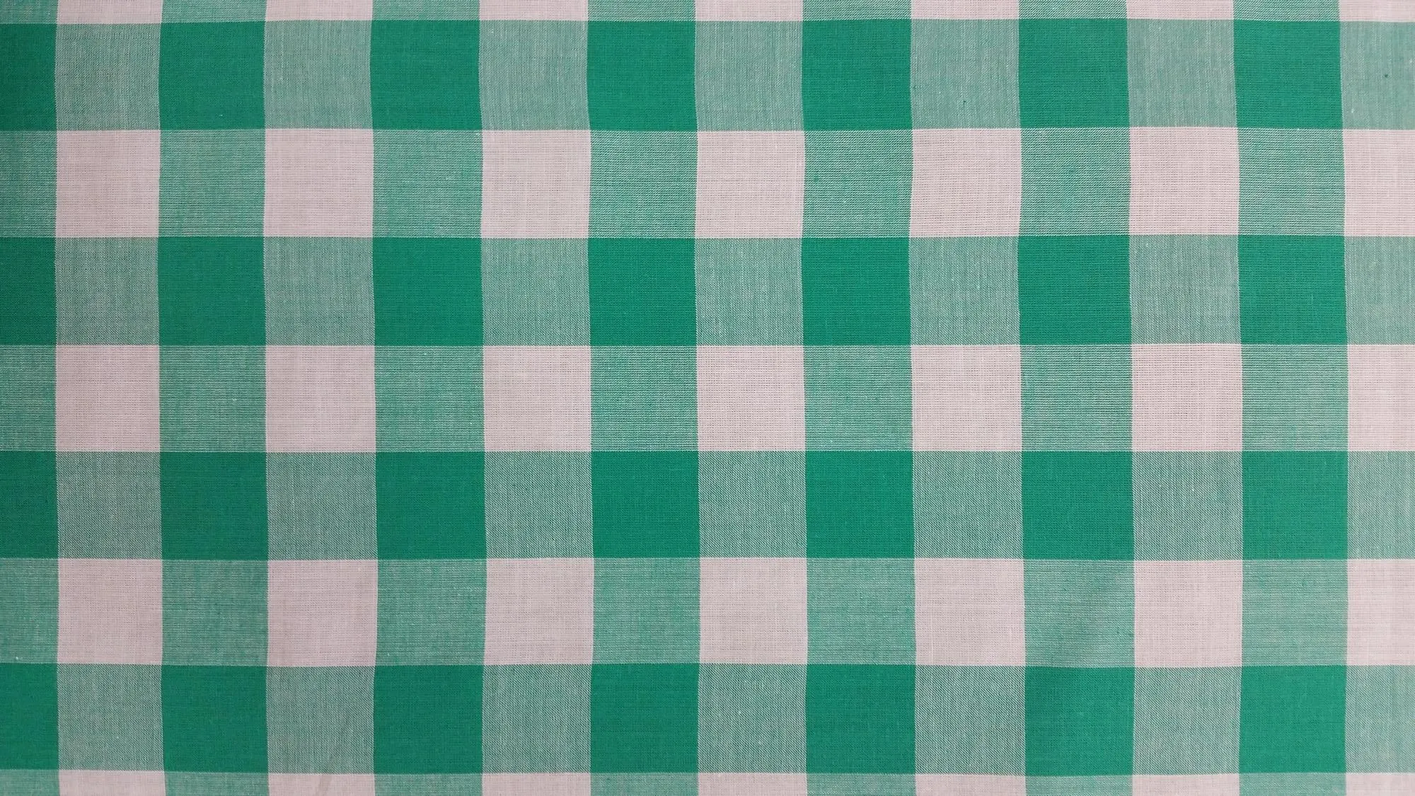 COTTON LAWN YARN DYED 1X1" CHECK NON-STRETCHED WOVEN - SHIRTING FABRIC<br><h6>18-KELY GRN/WHT<br>250A-CLWNP 1X1"</h6>