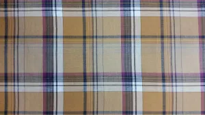 COTTON LAWN YARN DYED PLAID DSN-JE0821-A NON-STRETCHED WOVEN - SHIRTING FABRIC<br><h6>13-KHAKI/GOLD<br>250-CLWNP-0821A</h6>