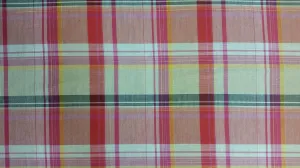 COTTON LAWN YARN DYED PLAID DSN-JE0821-A NON-STRETCHED WOVEN - SHIRTING FABRIC<br><h6>7-TAUPE/RED<br>250-CLWNP-0821A</h6>