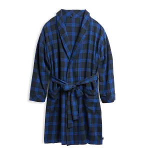 Cozy Flannel Robe - Midnight Plaid