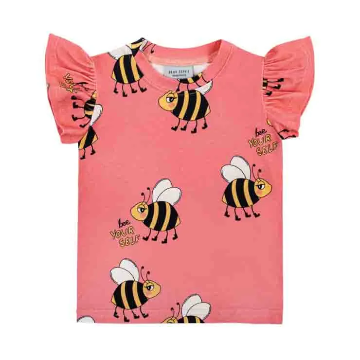 Dear Sophie Frill Tank Top - Bee Pink