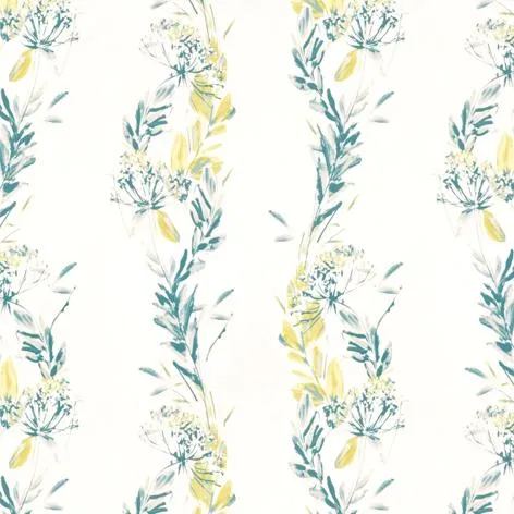 Floral Stripe Grey-Green Wallpaper