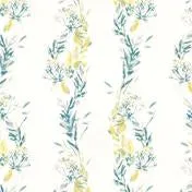 Floral Stripe Grey-Green Wallpaper