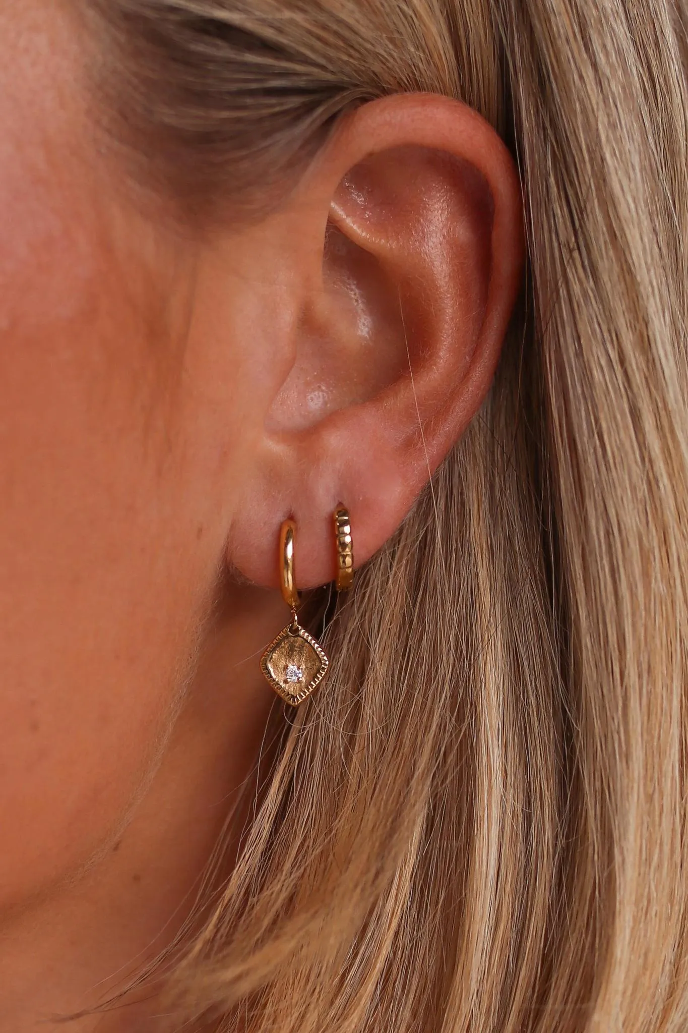 Genevieve - Stainless Steel Hoop Earrings