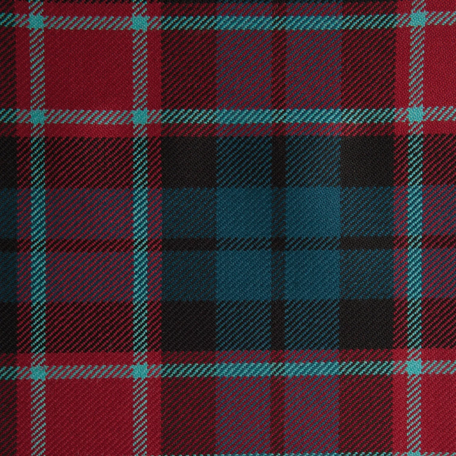 Graham Of Menteith Red Caledonian Tartan Check 100% Wool