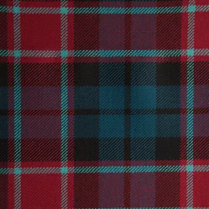 Graham Of Menteith Red Caledonian Tartan Check 100% Wool