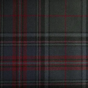 Grey Stewart Caledonian Tartan Check 100% Wool