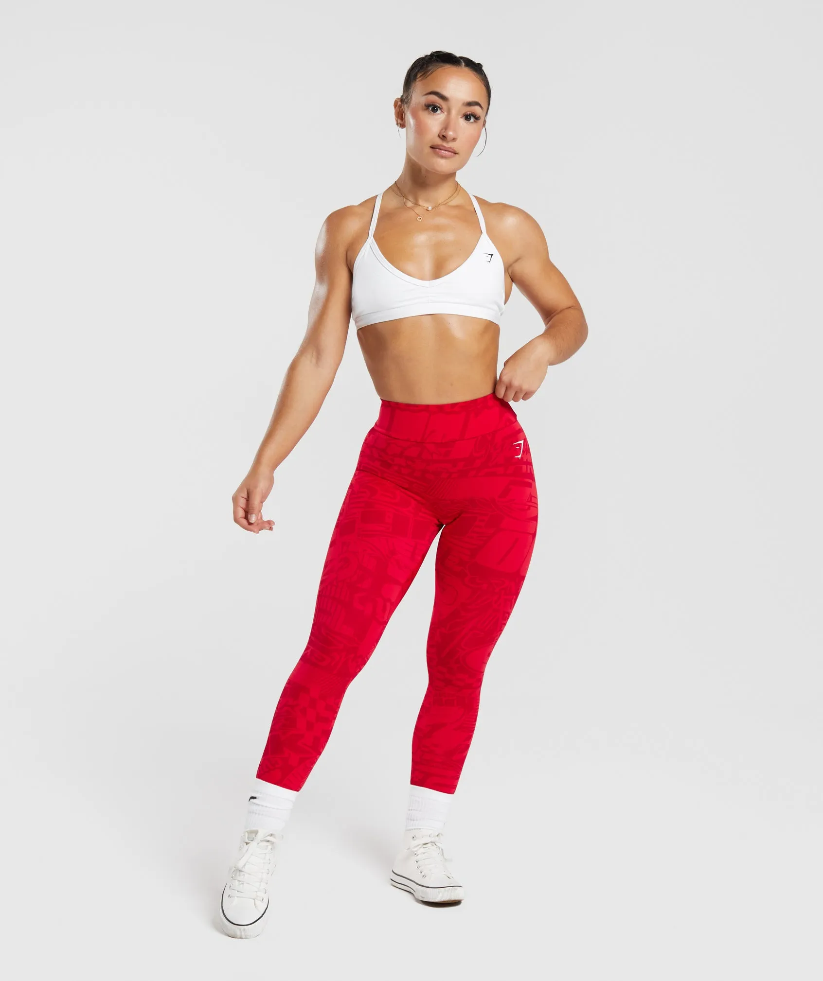 GS Power Regular Leggings - Zesty Red