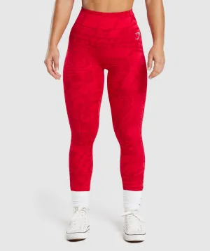 GS Power Regular Leggings - Zesty Red