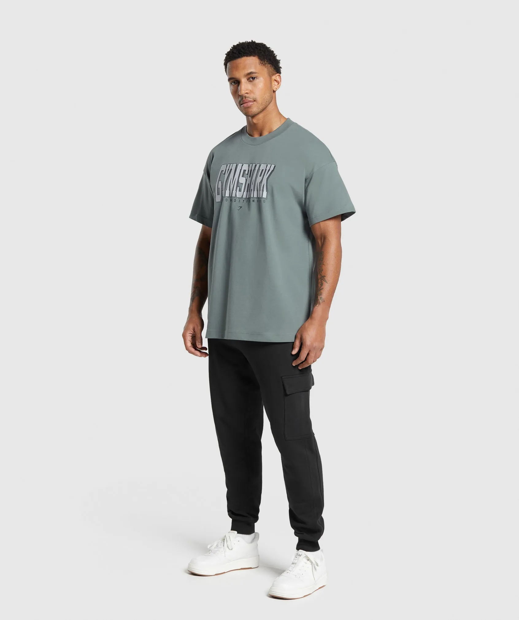 Gymshark Conditioning Graphic T-Shirt - Cargo Teal