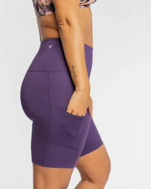 Hi Five High-Waisted Biker Short – Purple Craze