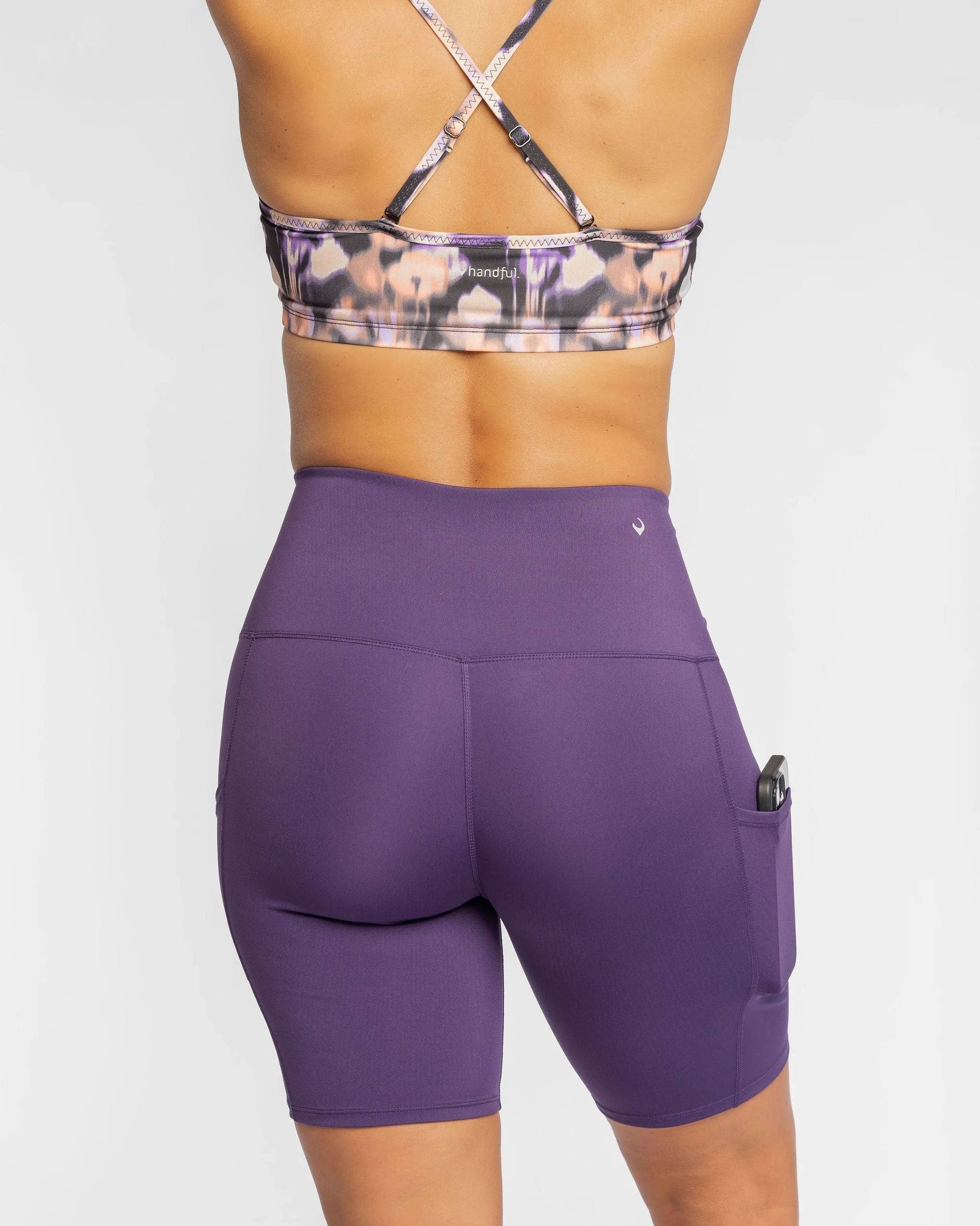 Hi Five High-Waisted Biker Short – Purple Craze