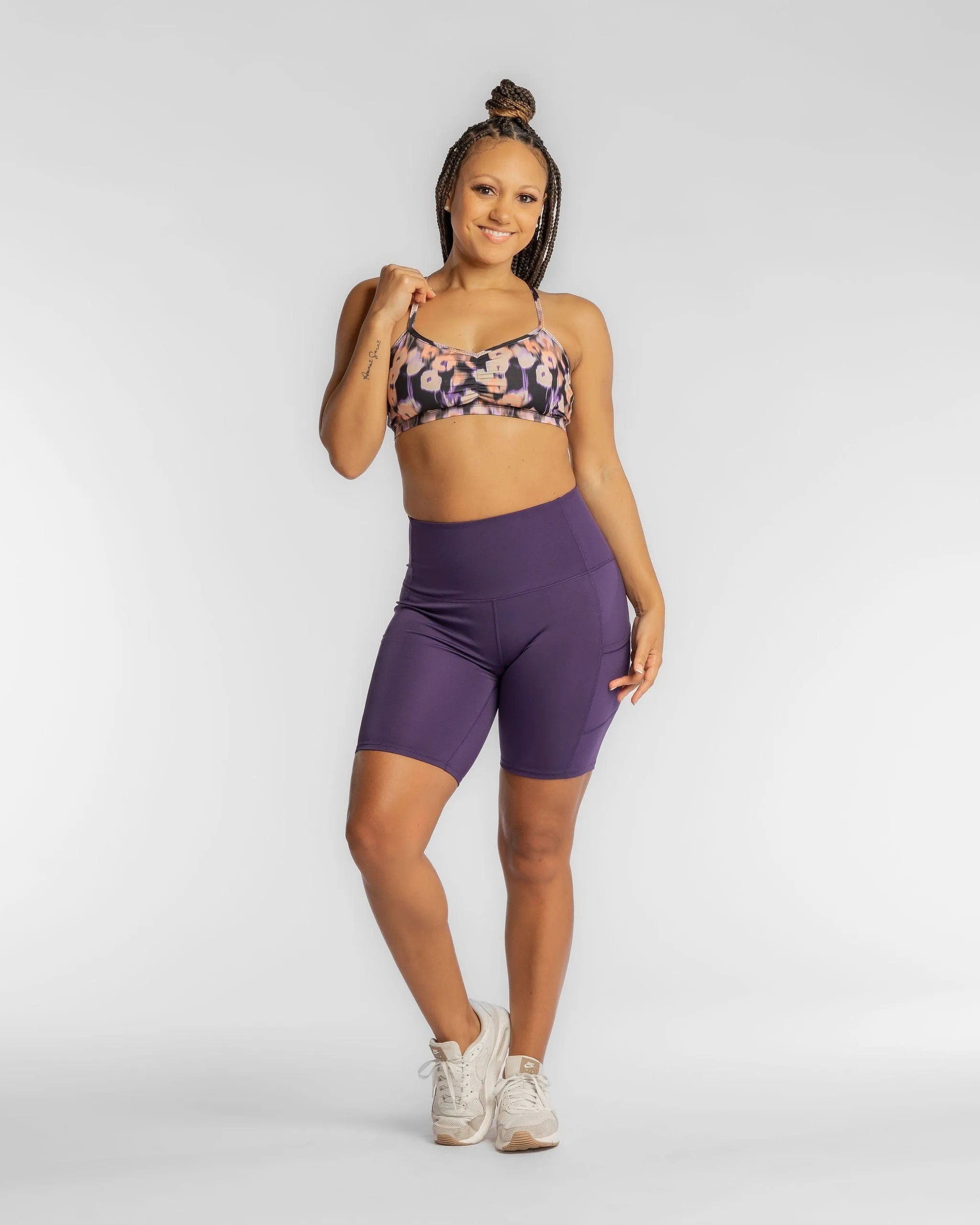 Hi Five High-Waisted Biker Short – Purple Craze