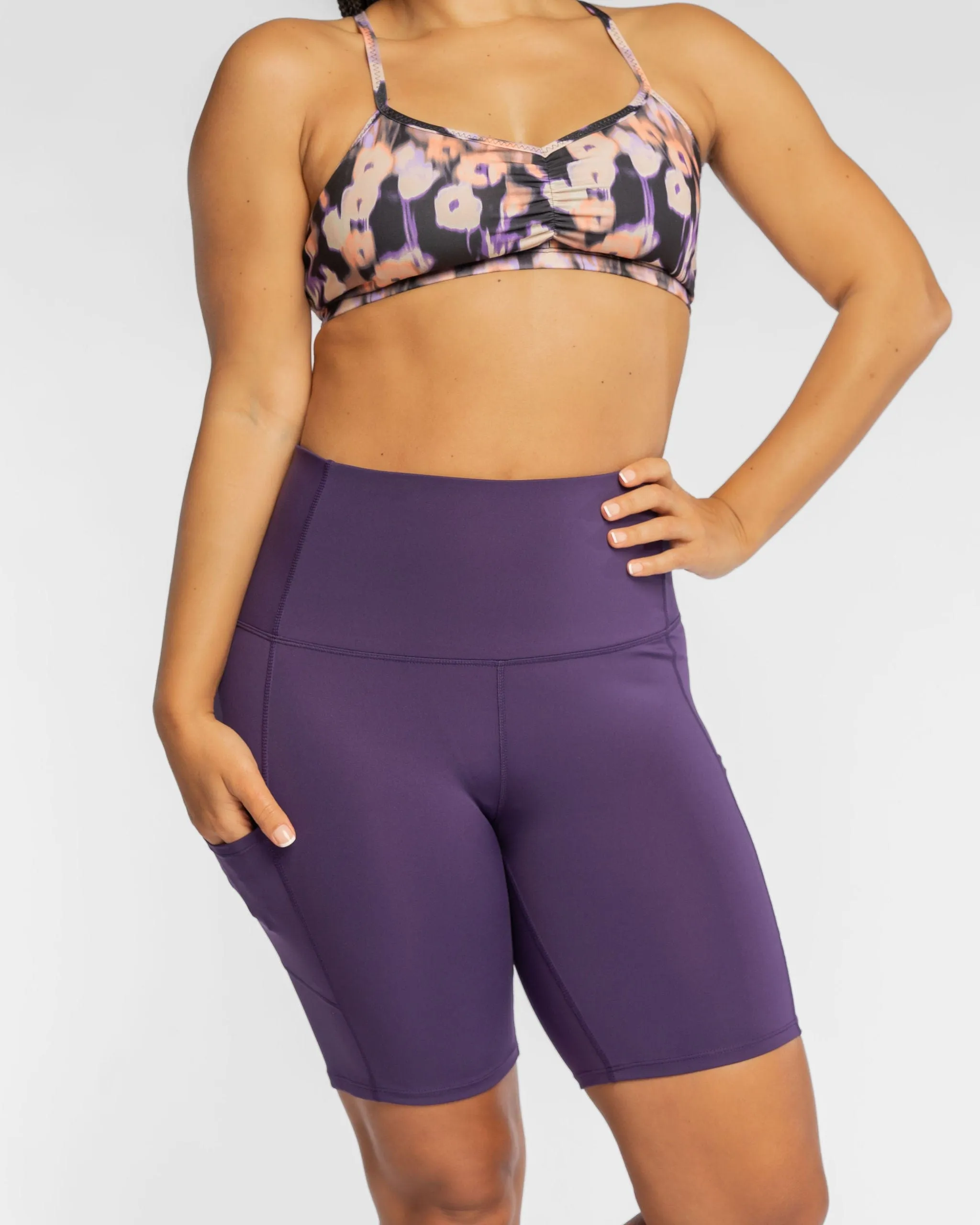 Hi Five High-Waisted Biker Short – Purple Craze