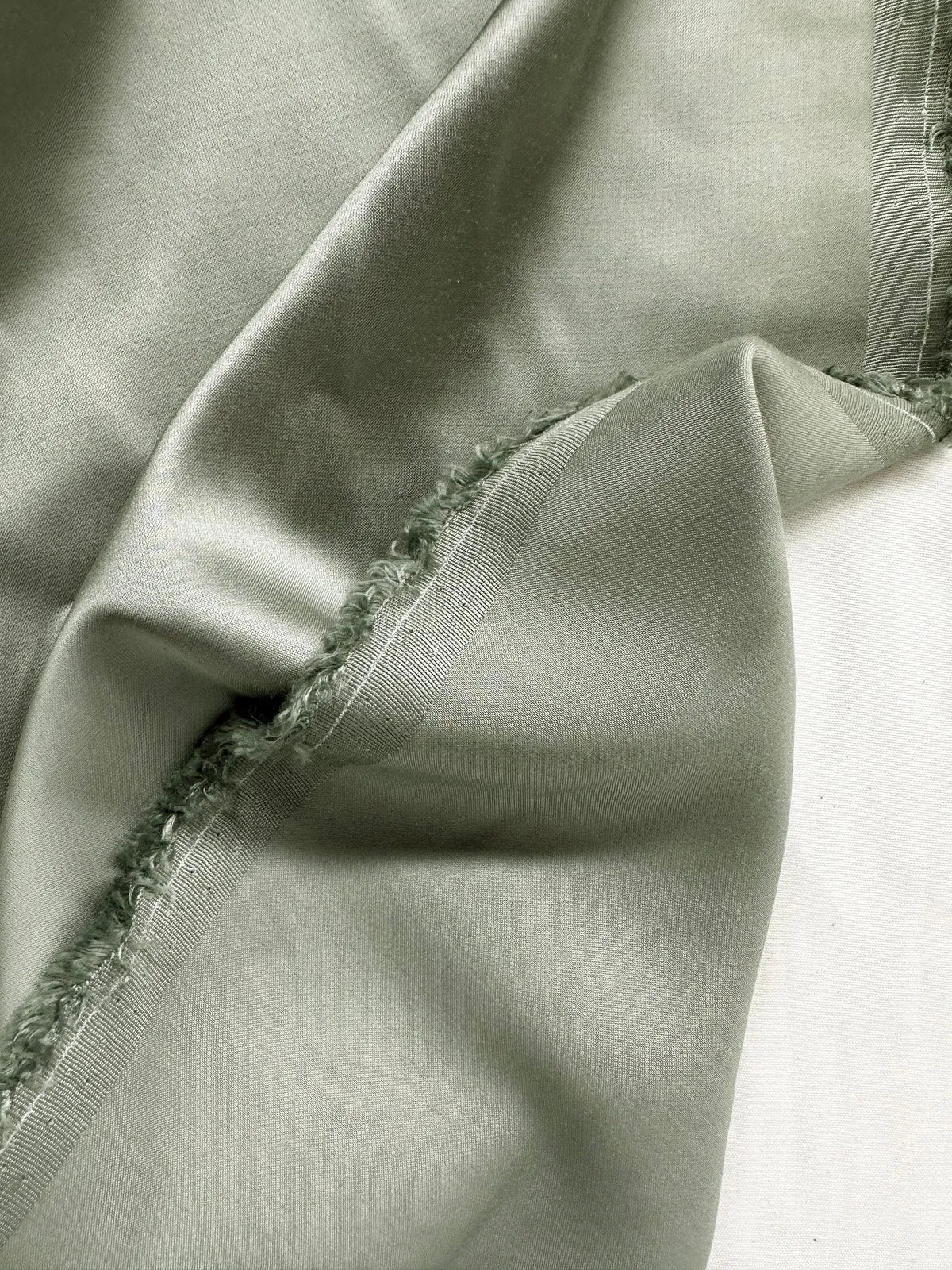 Italian Viscose Satin in Seafoam